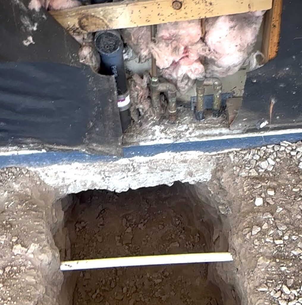 interior sewer line access Phoenix concrete slab cut