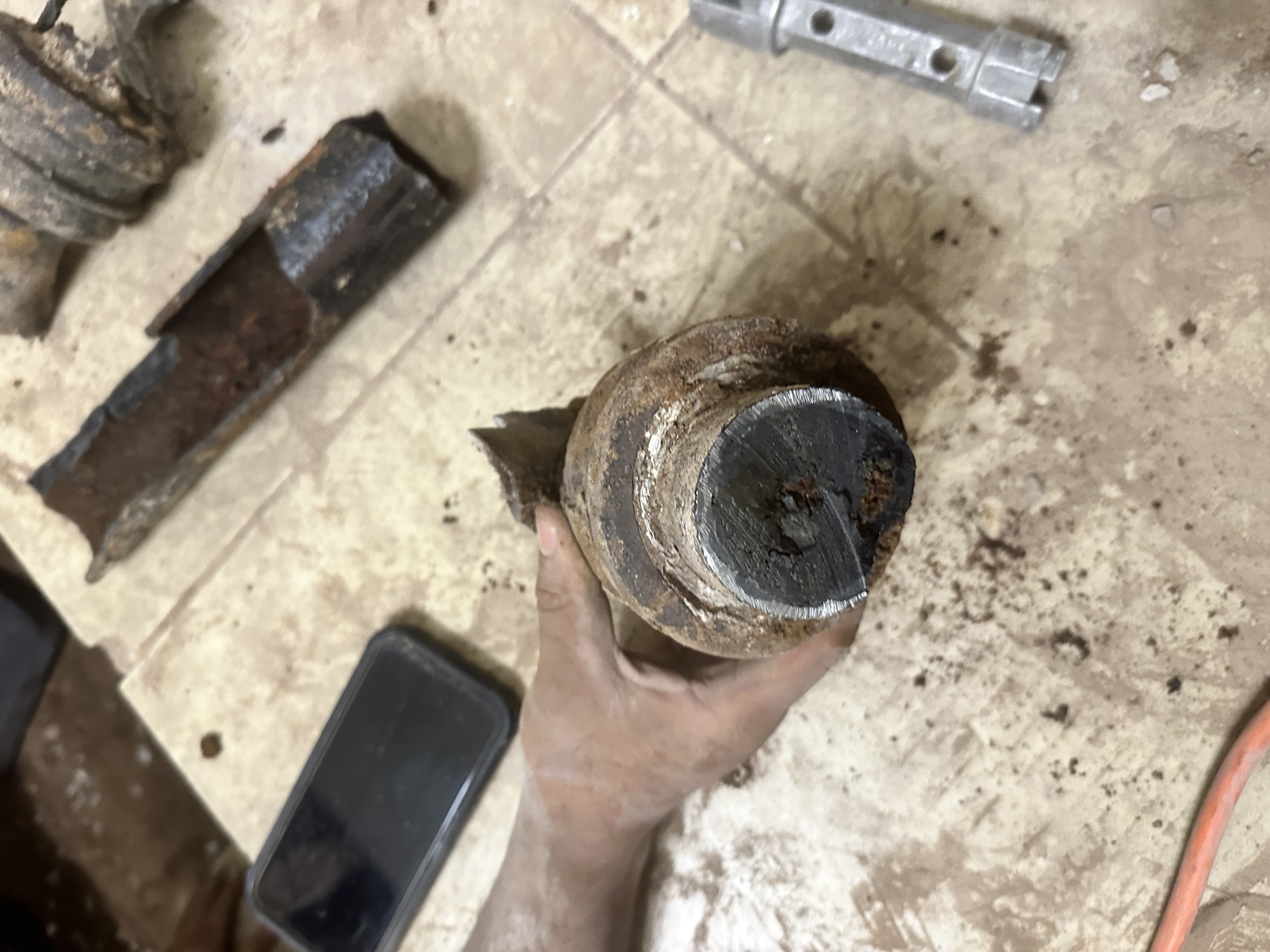 Clogged sewer pipe Phoenix blockage and buildup inside pipe